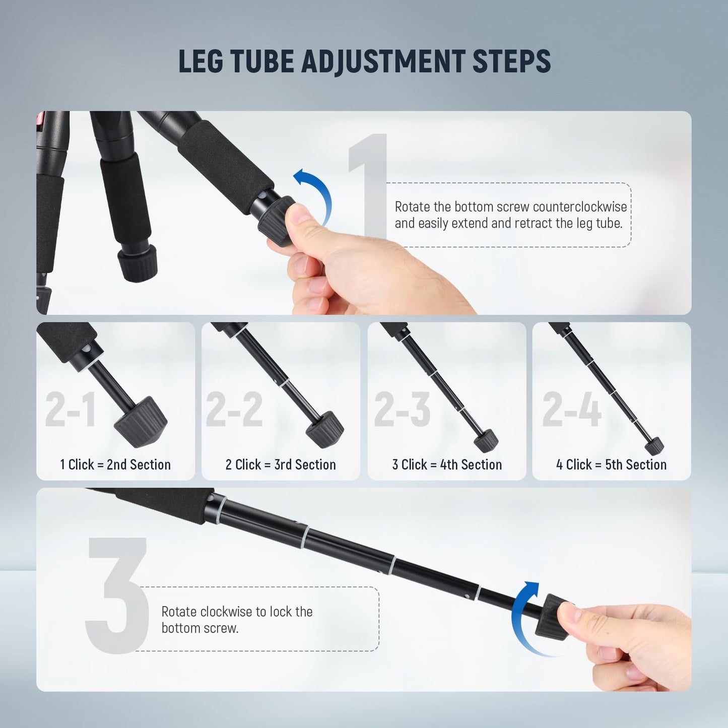 NEEWER Mini Desk Camera Tripod with Cell Phone Holder Compatible with iPhone for Video Recording Filming, 20"/50cm Small Portable DSLR Camcorder