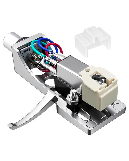 Silver Headshell, AT-3600L Magnetic Cartridge Compatible with Pioneer PLX-1000 PL-518 PL-530 PL-A35 PLX-500 PL-560 PL-200 PL-516 PL-255 PL-200X