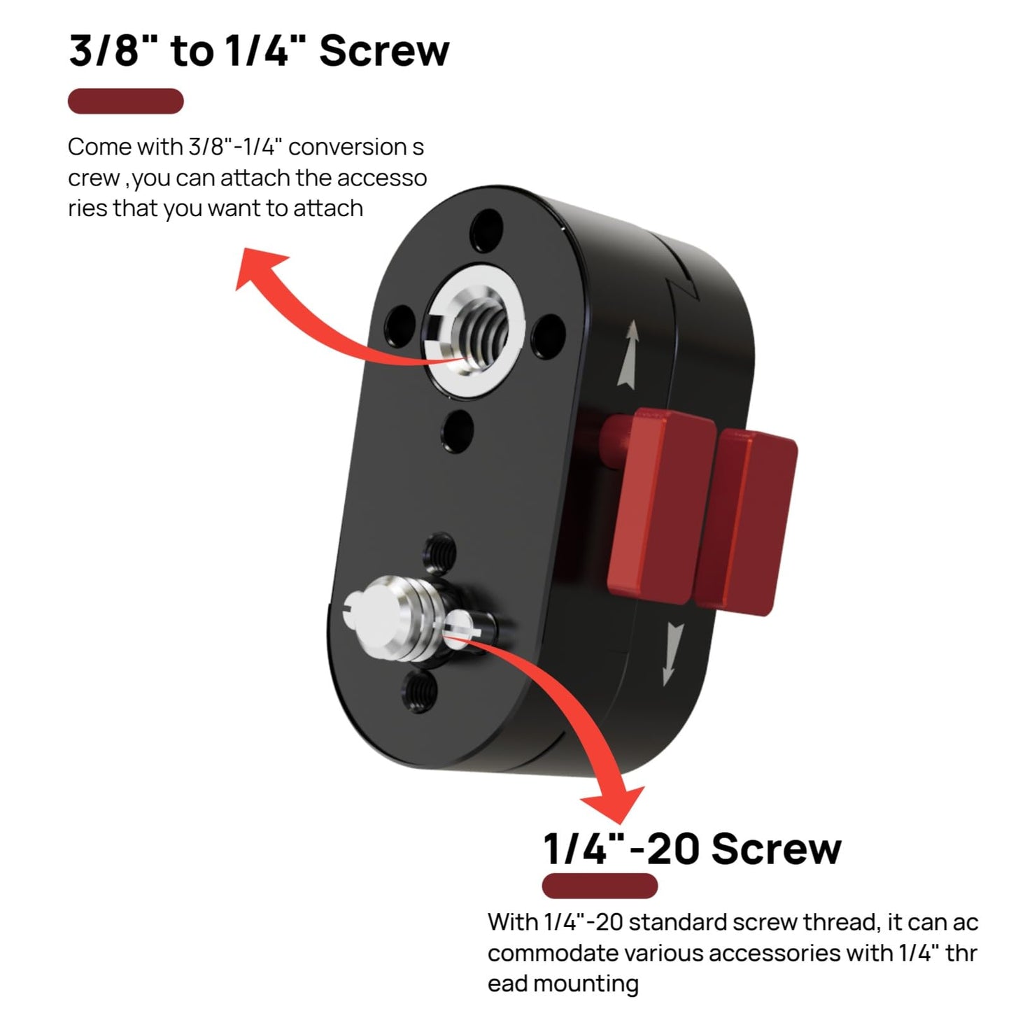 DINESK Mini Lock Quick Release Plates,Quickly and Securely Attach and Detach Accessories with 1/4” or 3/8” Screw for Camera,Monitor and Other