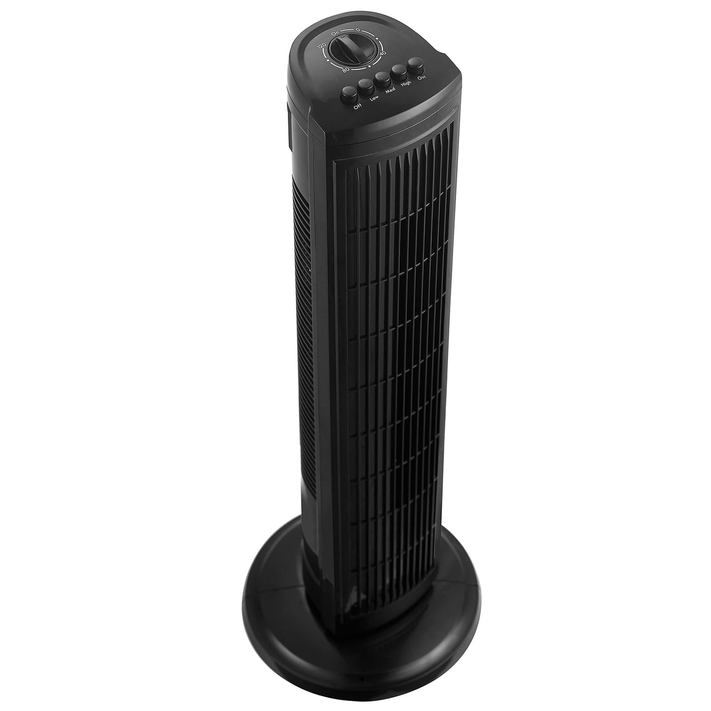 Brentwood Kool Zone Oscillating Tower Fan, 3-Speed 30-inch, Black
