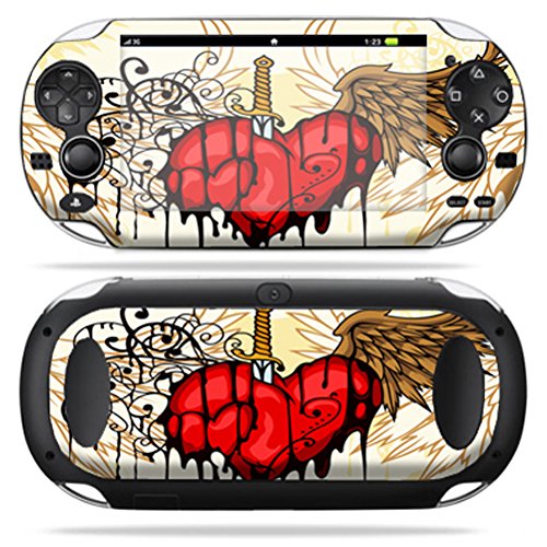 MightySkins Skin Compatible with PS Vita PSVITA PlayStation Vita Portable wrap Sticker Skins Stabbing Heart