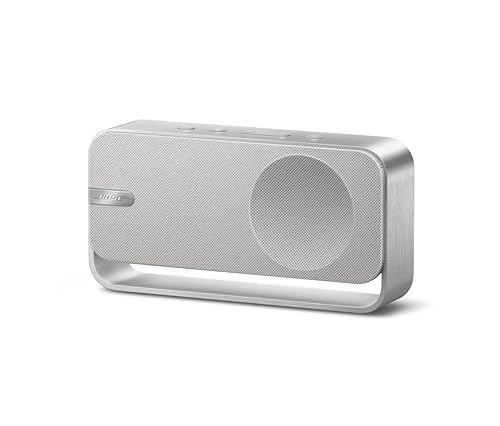 Bose SoundLink Home Speaker, Premium, Portable and Wireless Bluetooth Bookshelf Speaker, Up to 9 Hours Battery Life, Light Silver