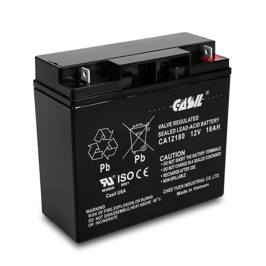 Casil 12V 18Ah SLA Battery - Replacement for Champion Generator CP12180, 7000, 9000 Series - AGM Rechargeable Backup for Champion 12V Generators…