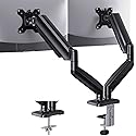 HUANUO Dual Monitor Mount, Mounts 2 Screens Up to 32 Inch, Holds 22 lbs per Arm, Dual Monitor Stand with Excellent Design, Height-Adjustable, Tilt