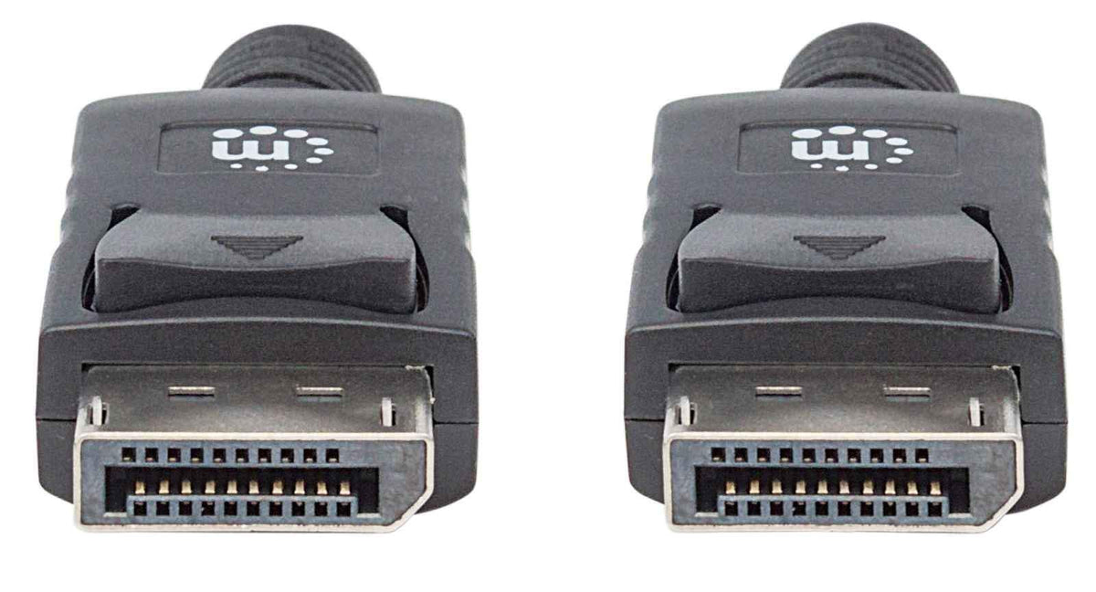 Manhattan 307116 - DisplayPort cables (DisplayPort, DisplayPort, Male/Male, Nickel, Black) 2 mt