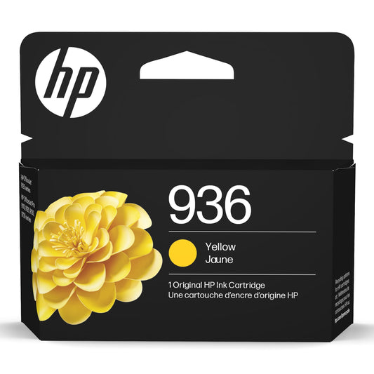 HP 936 Yellow Ink Cartridge | Works with OfficeJet 9120, Pro 9110, 9120, 9130, Wide Format 9730 Series | Eligible for Instant Ink | 4S6V1LN |