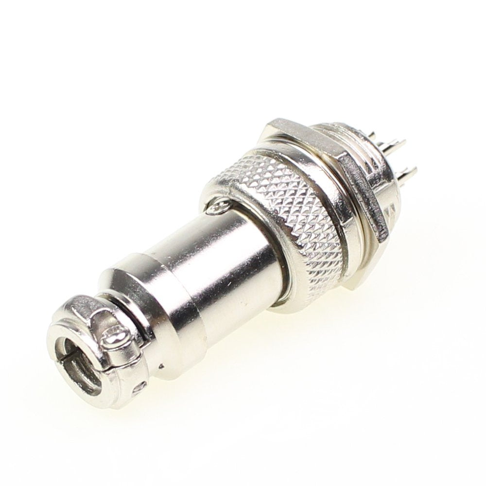 Aviation Plug Connector 10 Pairs Male Female Panel Metal Wire Connector 16mm Socket (5 Pins 10-Pack)