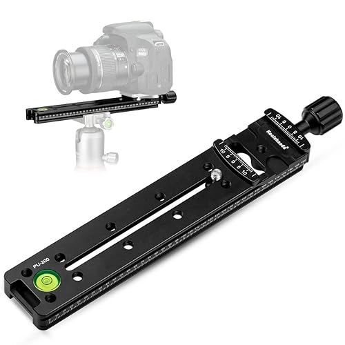 Koolehaoda 200mm Camera Rail Nodal Slide Metal Quick Release Plate Clamp Compatible with Arca Swiss for Camera