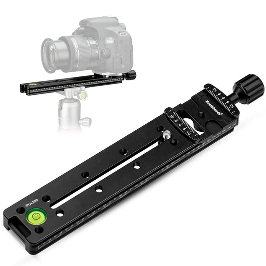 Koolehaoda 200mm Camera Rail Nodal Slide Metal Quick Release Plate Clamp Compatible with Arca Swiss for Camera