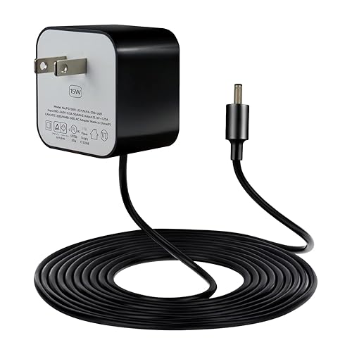 ZTTXL 15W Power Adapter for Echo, Dot 3rd & 4th Gen, Kids Edition, Show 5, Spot, and Fire TV Cube, 5Ft AC Adapter Power Cord