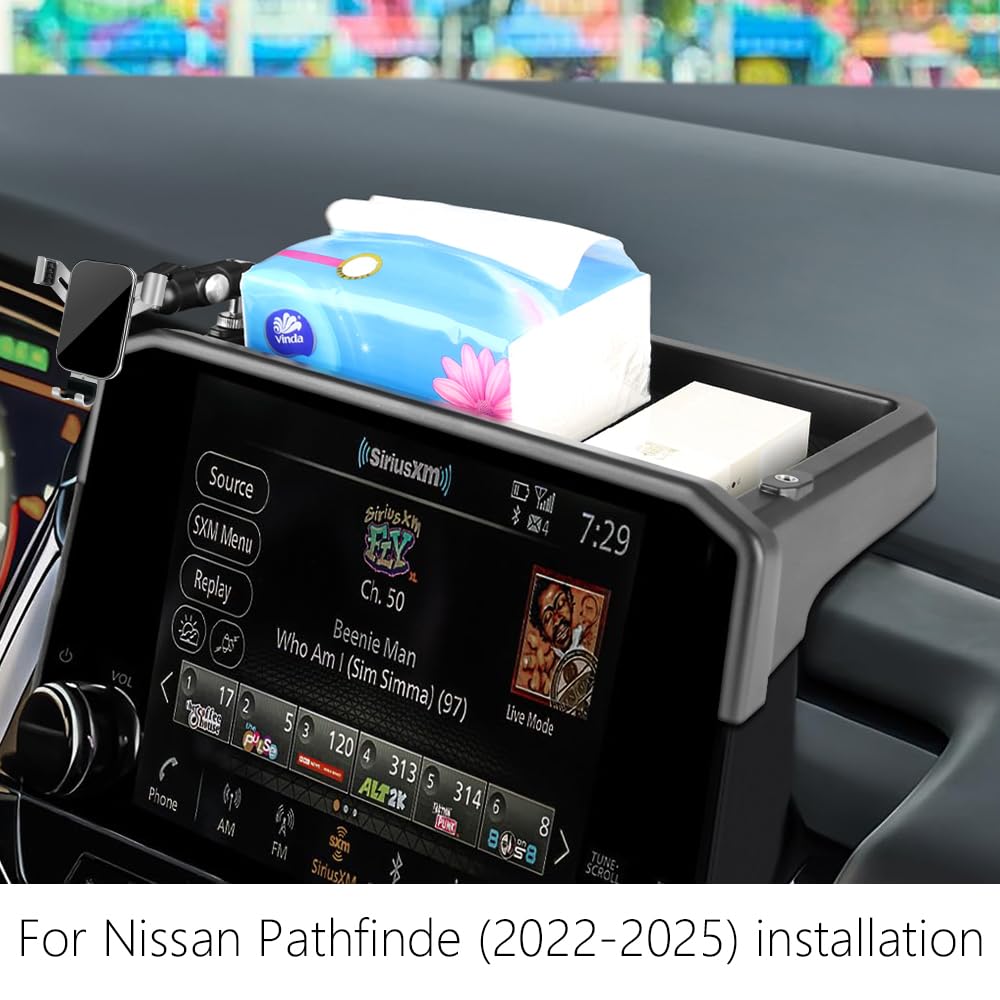 Car Phone Holder Center Console Organizer Tray for Nissan Pathfinder 2022 2023 2024 2025 [Not for 2026]Auto Interior Accessories Best Cell Phones