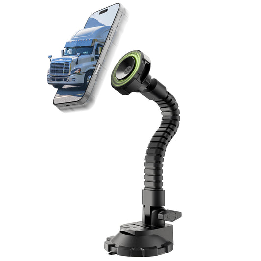 Bracketron MagAlign X Pro - Magsafe Car Phone Mount for Truck with Flexible Arm for Dashboard & Windshield - Magnetic Phone Holders for Your Car