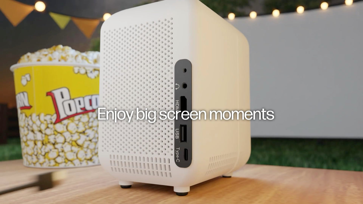 HP projector CC180 The Ultimate Portable HD Smart Projector, hdmi, Motorized Focus, movies & tv, mini projector for iphone & android, outdoor,bedroom