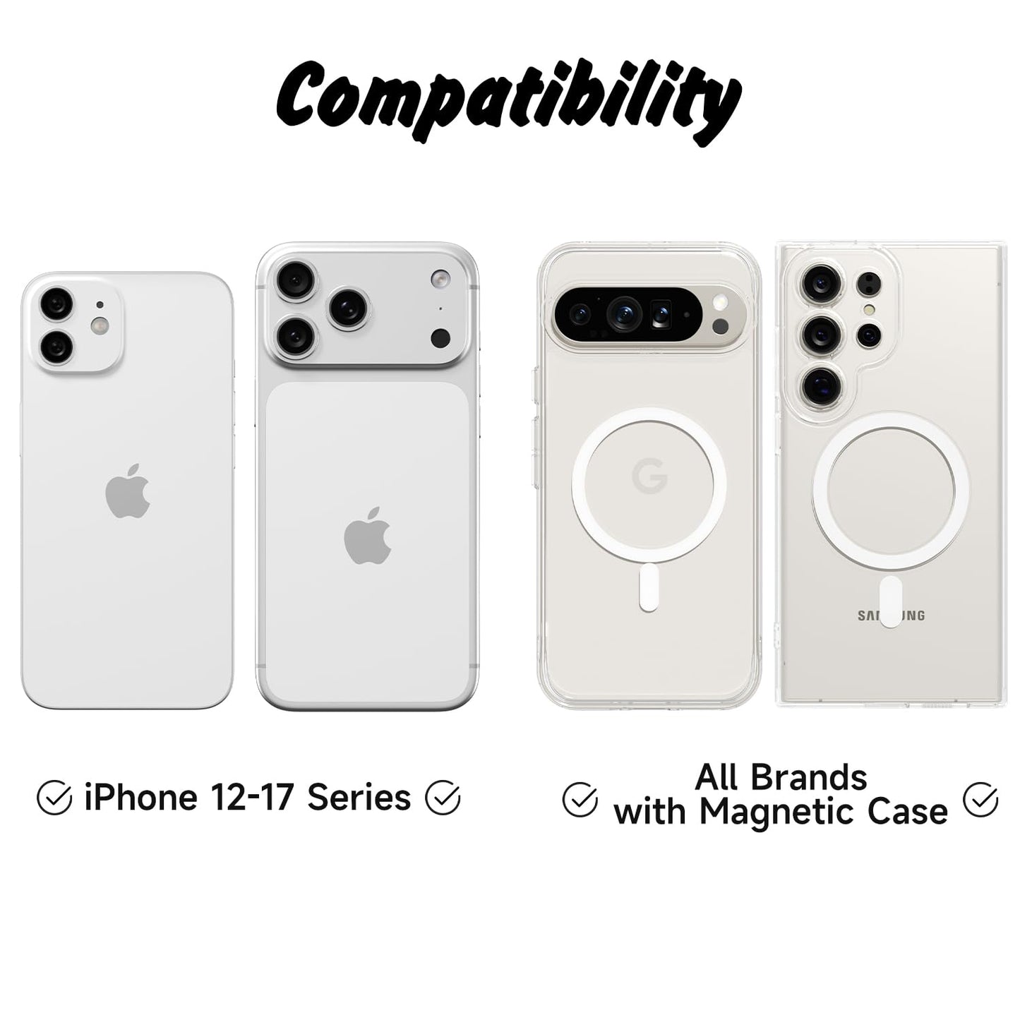 Svanove Magnetic Phone Grip Compatible with Magsafe Phone Grip Holder, Collapsible Cheetah Print Mag Safe Cellphone Grips Kickstand, Cute Leopard