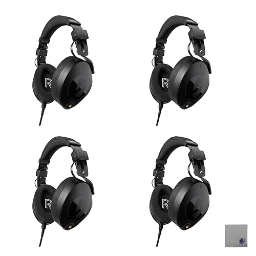 Rode NTH-100 Professional Over-Ear Headphones with StreamEye Polishing Cloth (Four-Pack)
