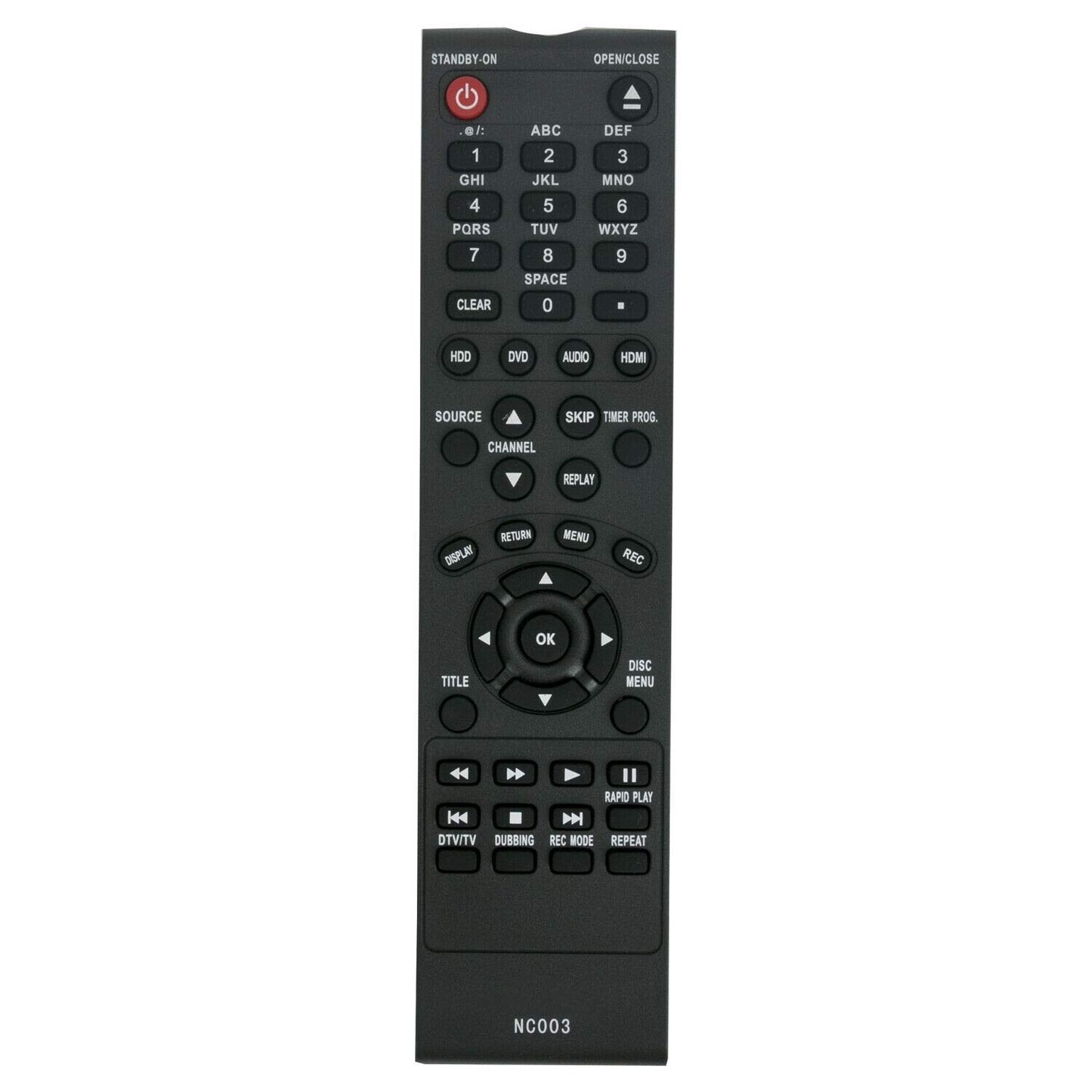 New - Remote Control NC003 Replace for Magnavox Recorder MDR533H/F7 RMDR537H/F7 MDR515