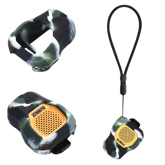 Silicone Case for DEWALT Jobsite Pro Wireless Wearable mini Speaker Resistant Drop Crash Work site Hiking Outdoor Travel Portable for Speaker Dewalt
