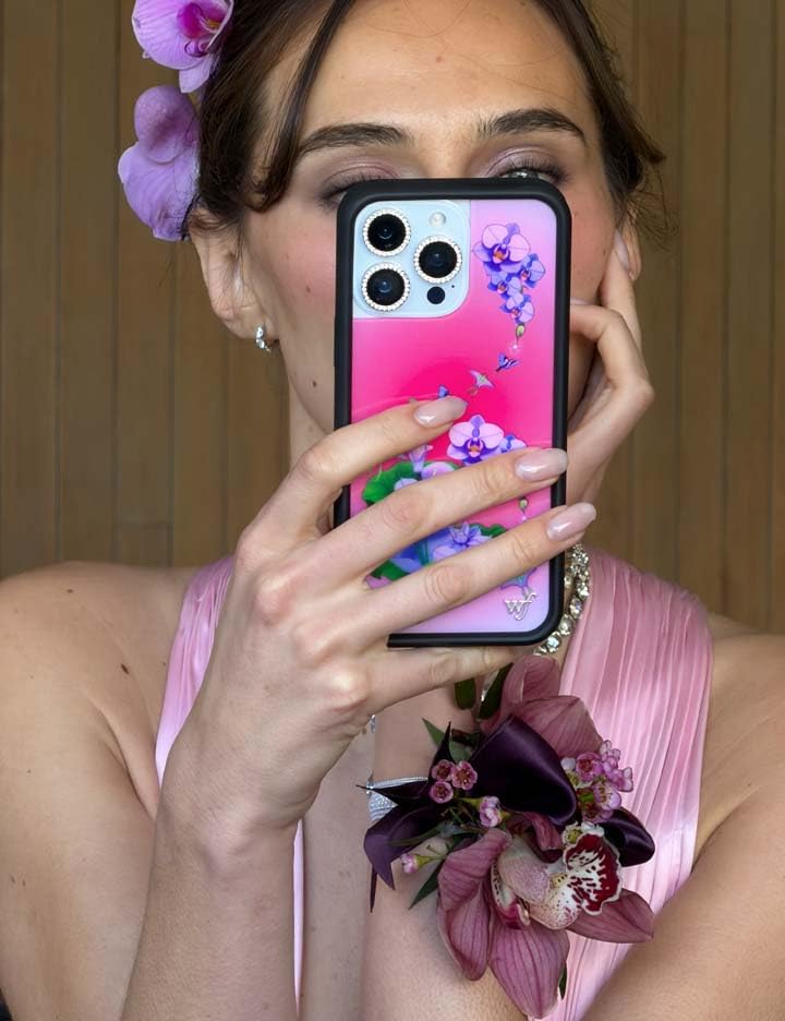 Wildflower Cases - Compatible with iPhone 14 | Protective Black Bumper, 6.5ft Drop Test Certified, Women Owned Small Business | Butterfly Dreams