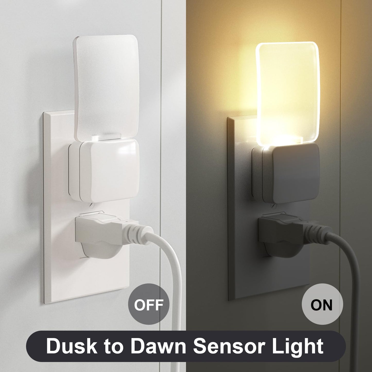 oviitech Superior Night Light with Dusk to Dawn Light Sensor at Bottom, Light in Warm White for Hallway, Bedroom, Living Room, Bathroom and Other