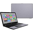 MightySkins Carbon Fiber Skin for HP 15T Laptop 15.6" (2017) - Solid Gray | Protective, Durable Textured Carbon Fiber Finish | Easy to Apply, Remove…