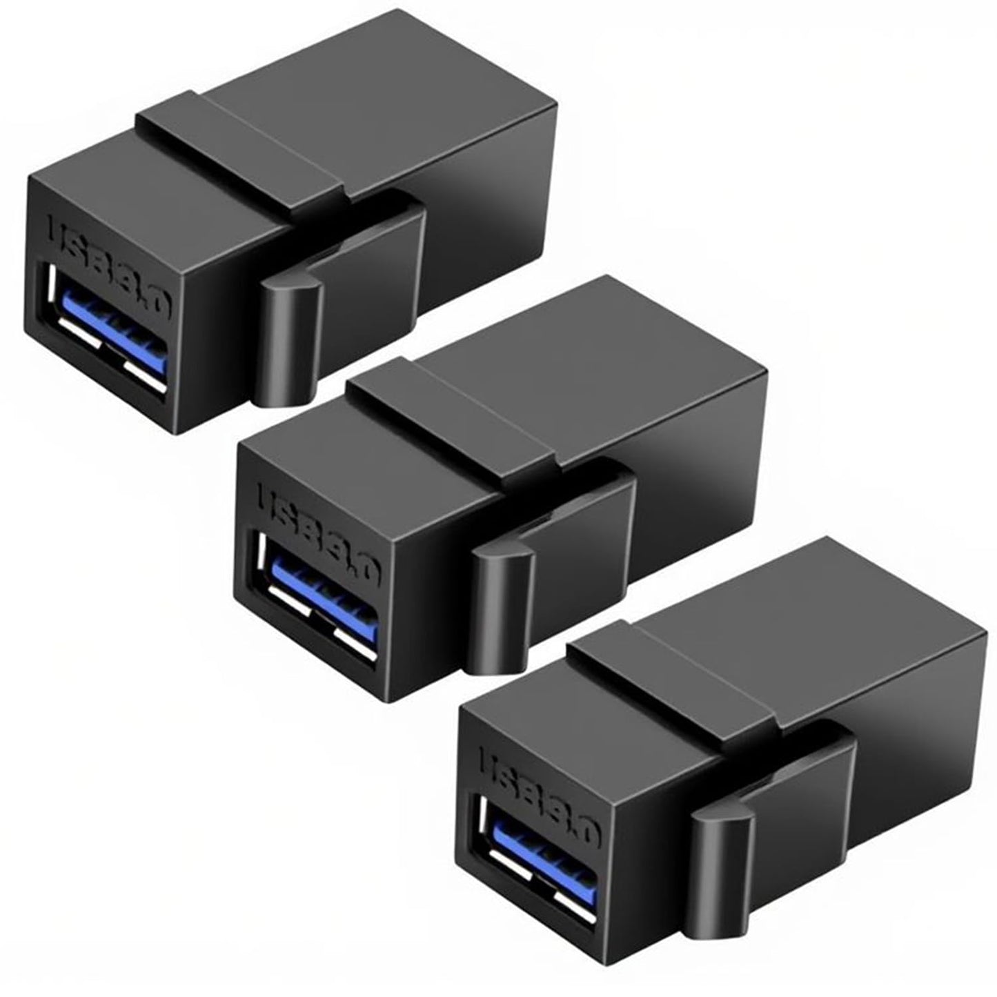 AYECEHI USB 3.0 Keystone Jack Inserts (3 Pack) Female to Female Adapters Coupler Insert Snap-in Connector Socket Adapter Port for Wall Plate Outlet…