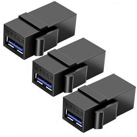 AYECEHI USB 3.0 Keystone Jack Inserts (3 Pack) Female to Female Adapters Coupler Insert Snap-in Connector Socket Adapter Port for Wall Plate Outlet…