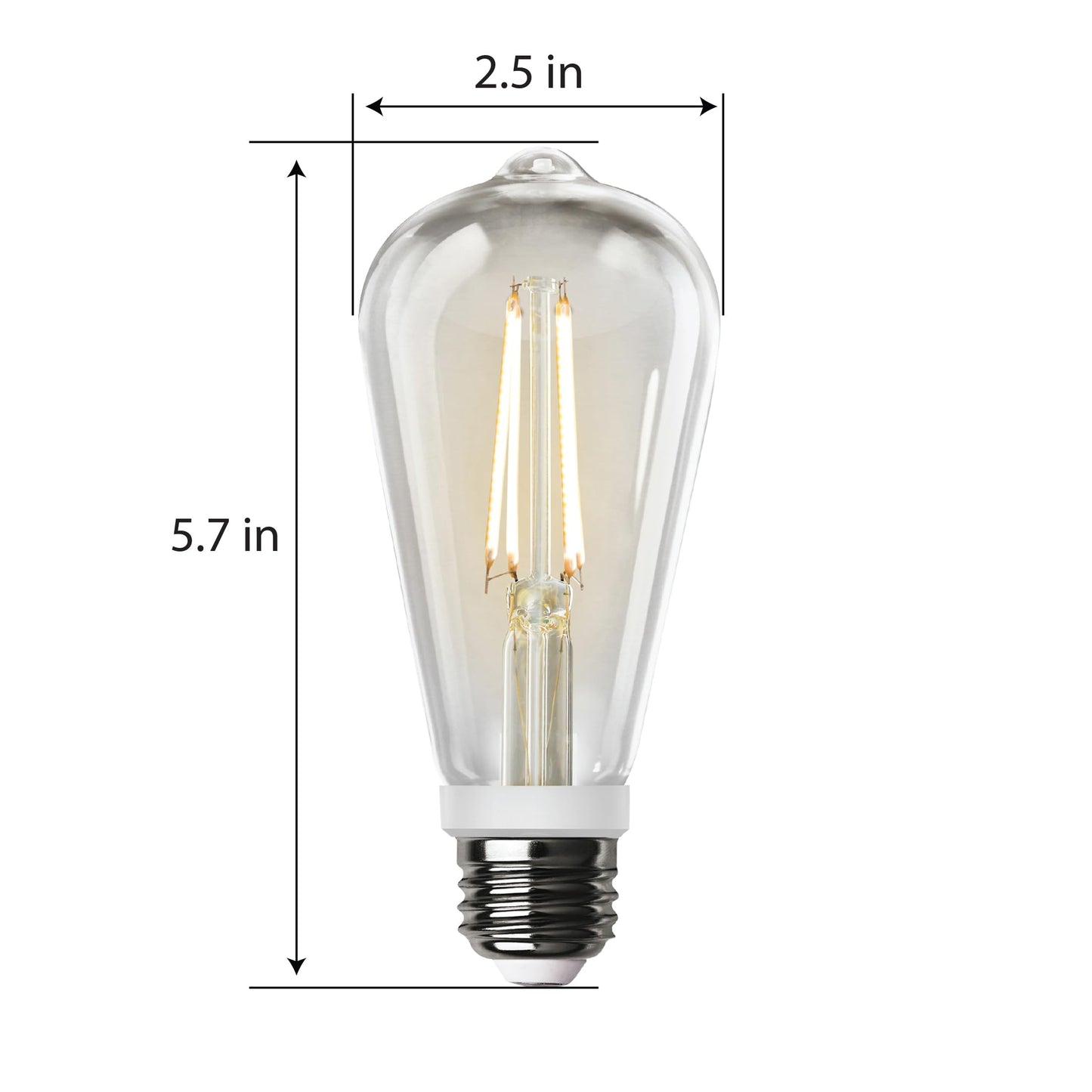 Feit Electric ST19 Motion Sensor LED Bulb, 60W Eq, Soft White, E26 Base