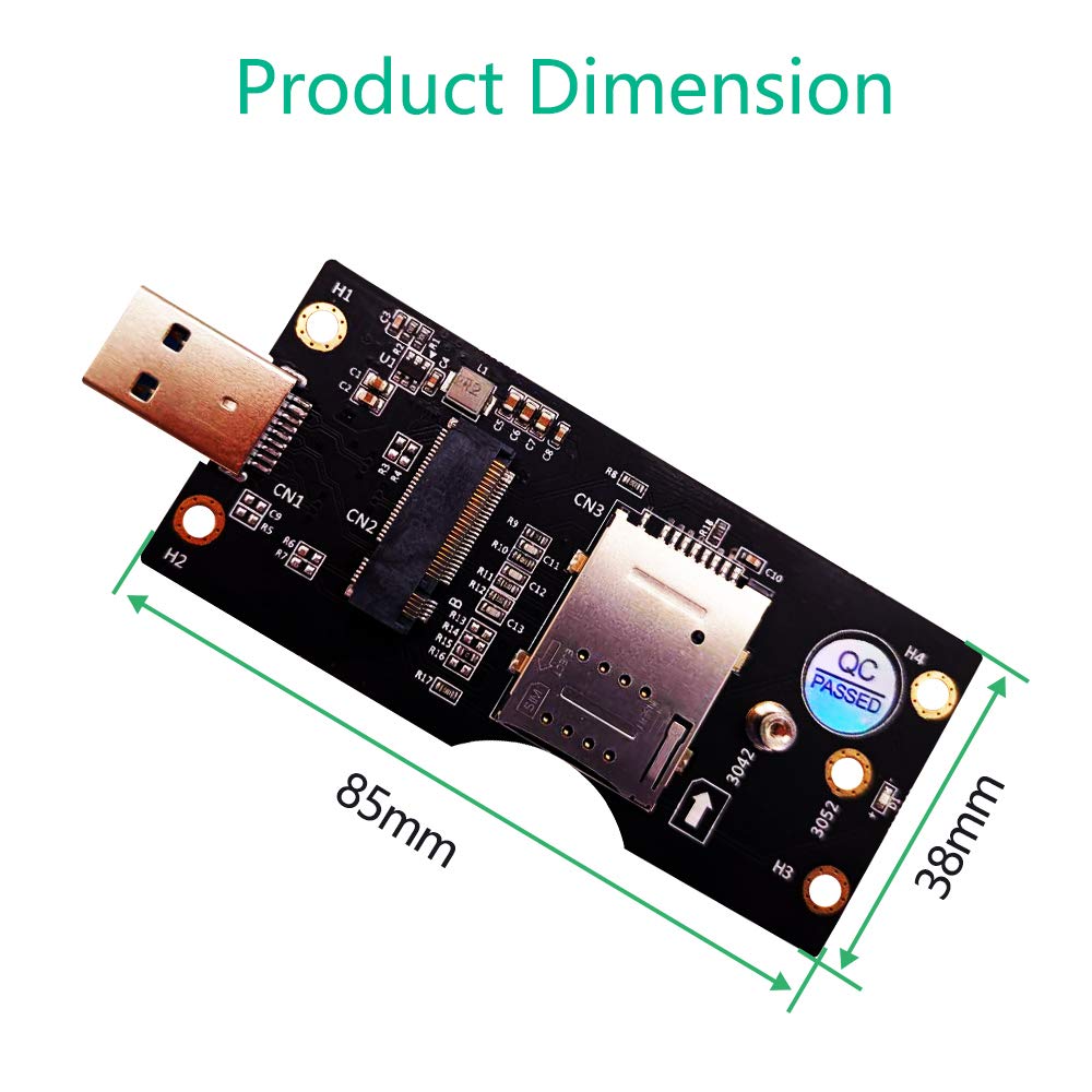 NGFF(M.2) to USB 3.0 Adapter with SIM 8pin Card Slot for 3G/4G/5G Module