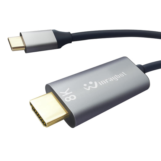 WinRaybot USB C to HDMI 2.1 Cable [8K@60Hz,4K@144Hz] 6.6FT Type-C to HDMI Cord Plug & Play 48Gbps High-Speed Adapter for MacBook, iPhone, Galaxy