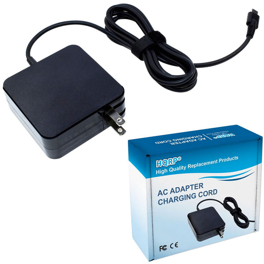 HQRP USB-C AC Adapter Compact Portable Fast Charger PD/QC 3.0 Type-C USB Power Supply Cord Black Cable (15W 27W 45W 65W 5V 9V 12V 15V 20V 3A 3.25A)…