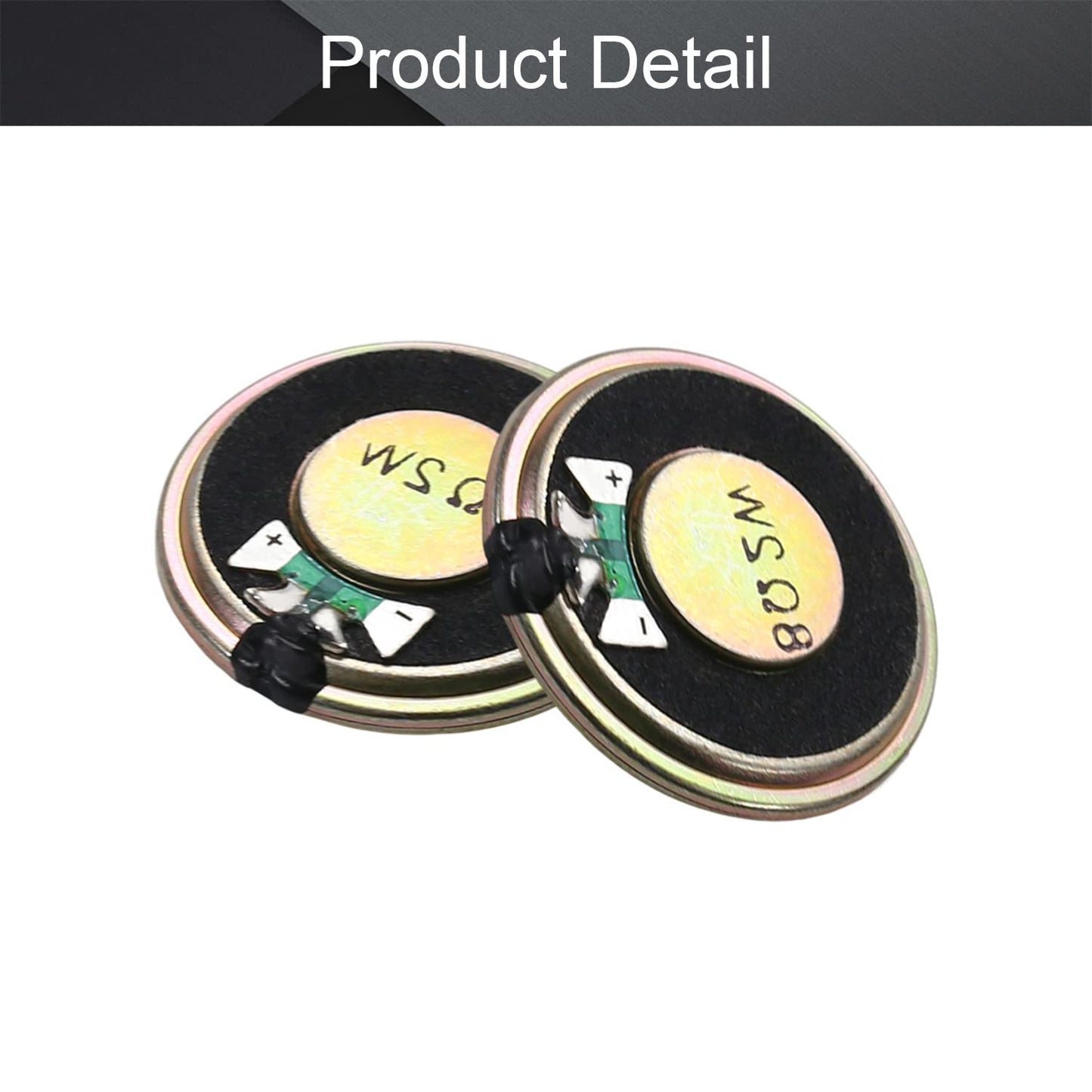 Fielect DIY Magnetic Speaker 2W 8 Ohm 36mm Diameter Round Shape Replacement Loudspeaker 2pcs