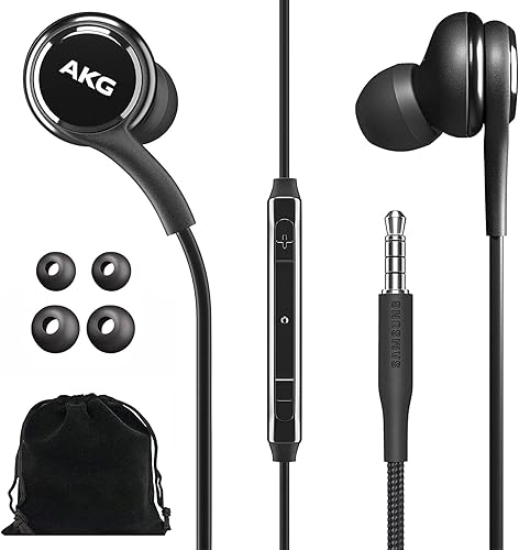 Samsung AKG Wired Earbuds Original 3.5mm in-Ear Earbud Headphones with Remote & Microphone for Music, Phone Calls, Work - Noise Isolating Deep Bass…