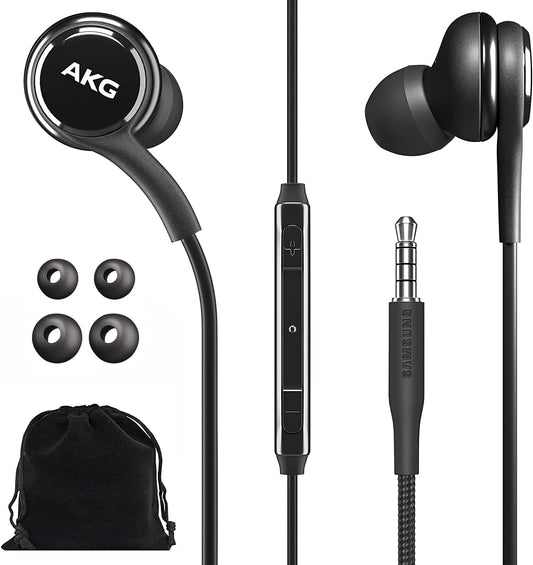 Samsung AKG Wired Earbuds Original 3.5mm in-Ear Earbud Headphones with Remote & Microphone for Music, Phone Calls, Work - Noise Isolating Deep Bass…
