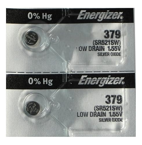 2PC Energizer 379 SR521SW Silver Oxide Battery
