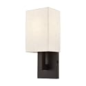Livex Lighting 52131-92 Transitional One Light Wall Sconce from Meridian Collection Dark Finish, English Bronze