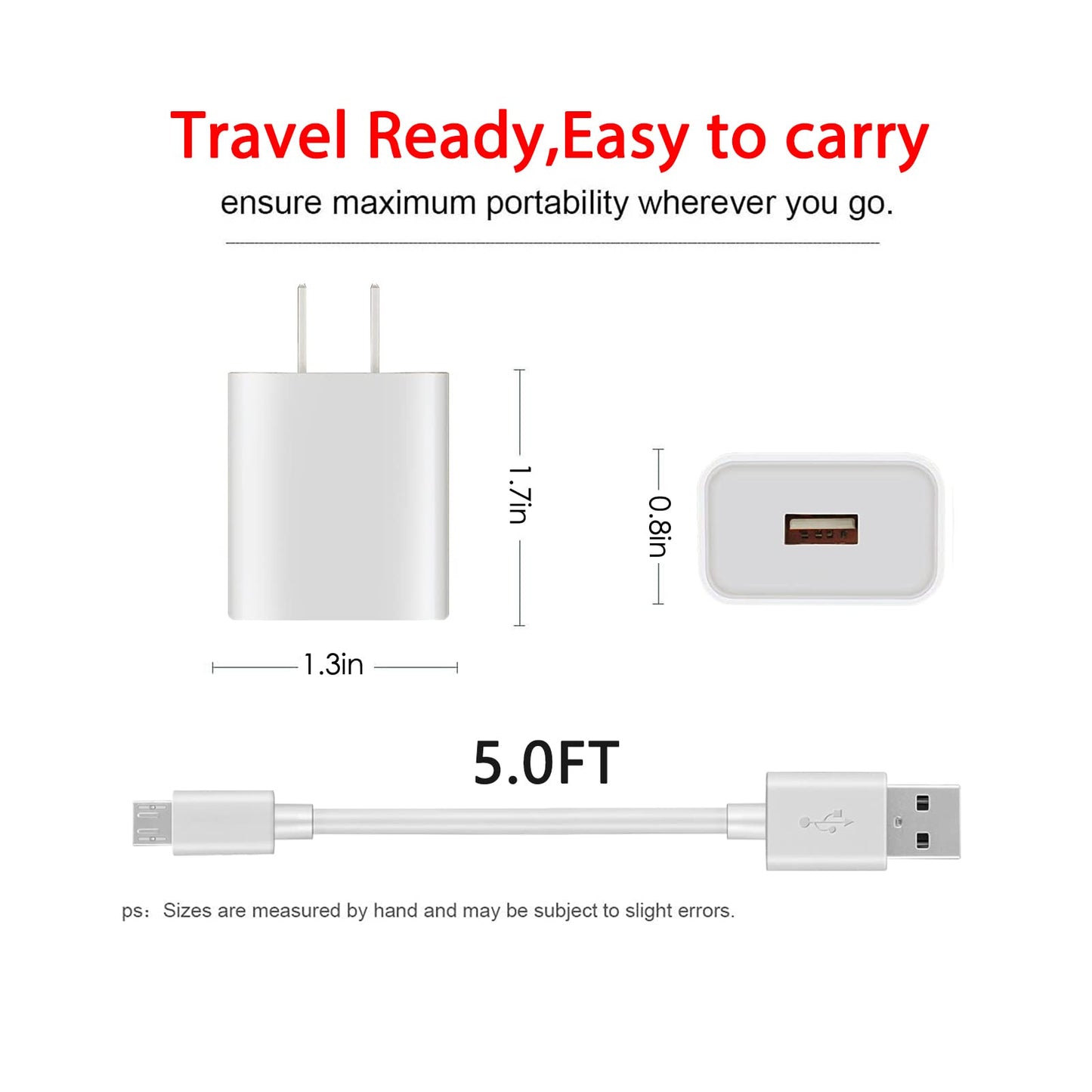 2 Pack Charging Power Cable Cord 9V for Arlo Pro/Pro2, Q, GO, Essential Spotlight XL/XL 2nd, Wyze Cam Pan v3 v2, Blink, Yi Home Camera, Kasa Wall