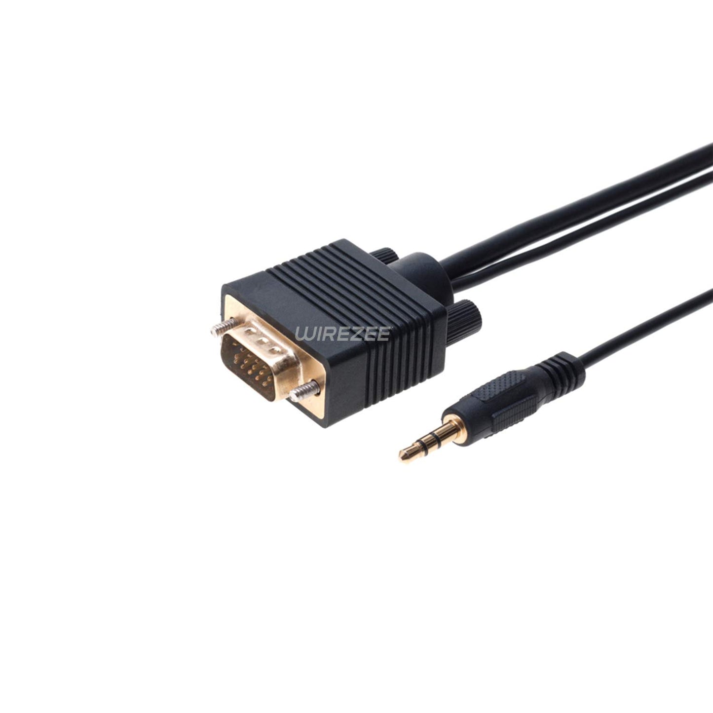 VGA Cable SVGA Super Video Cord Male 15 PIN with 3.5 Audio Monitor Wire (30FT)