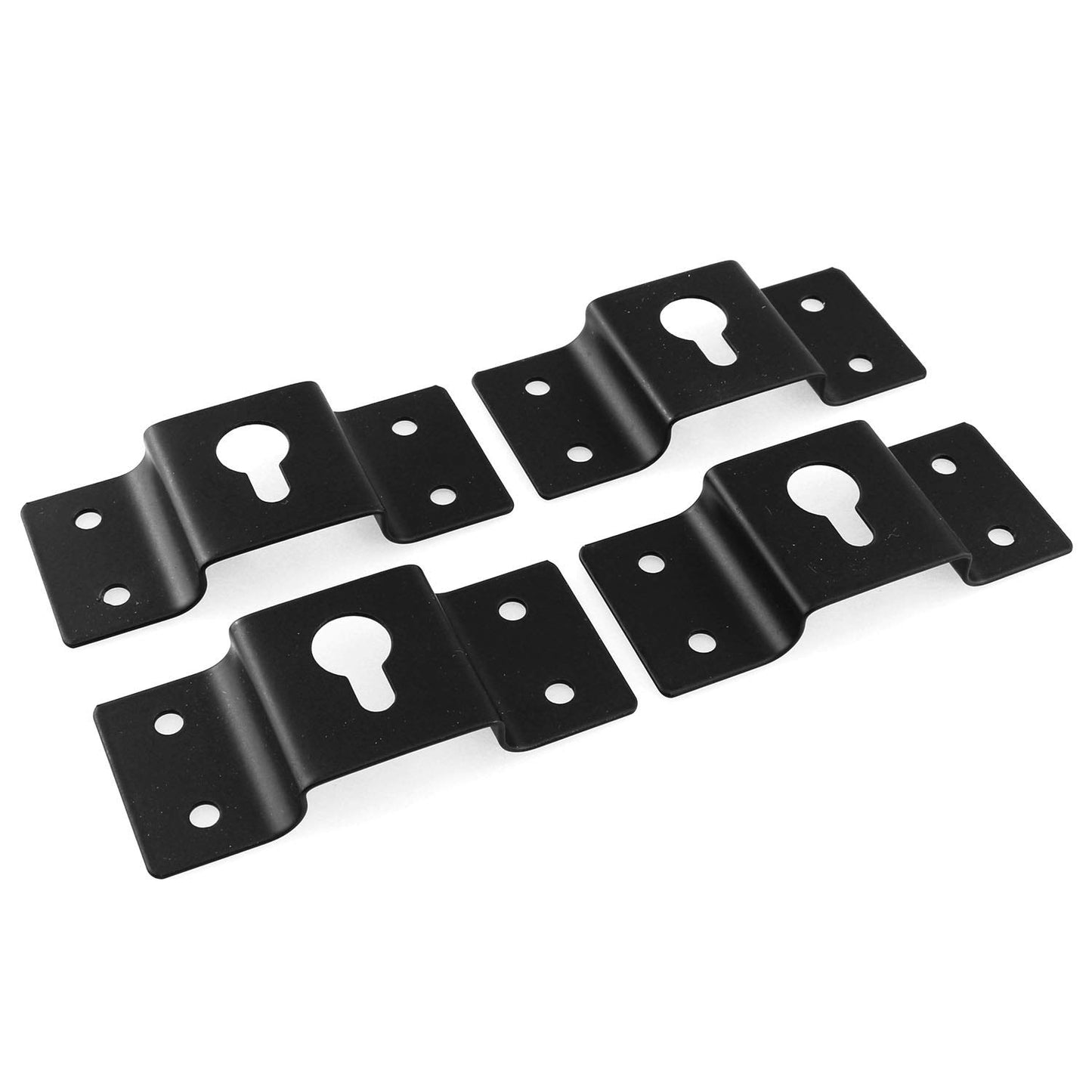 DGZZI Hanging Speaker Bracket 4PCS Wall Mount Iron Hook Hanger Plate Connector with Mounting Screws for Surround Sound Box Audio Speaker