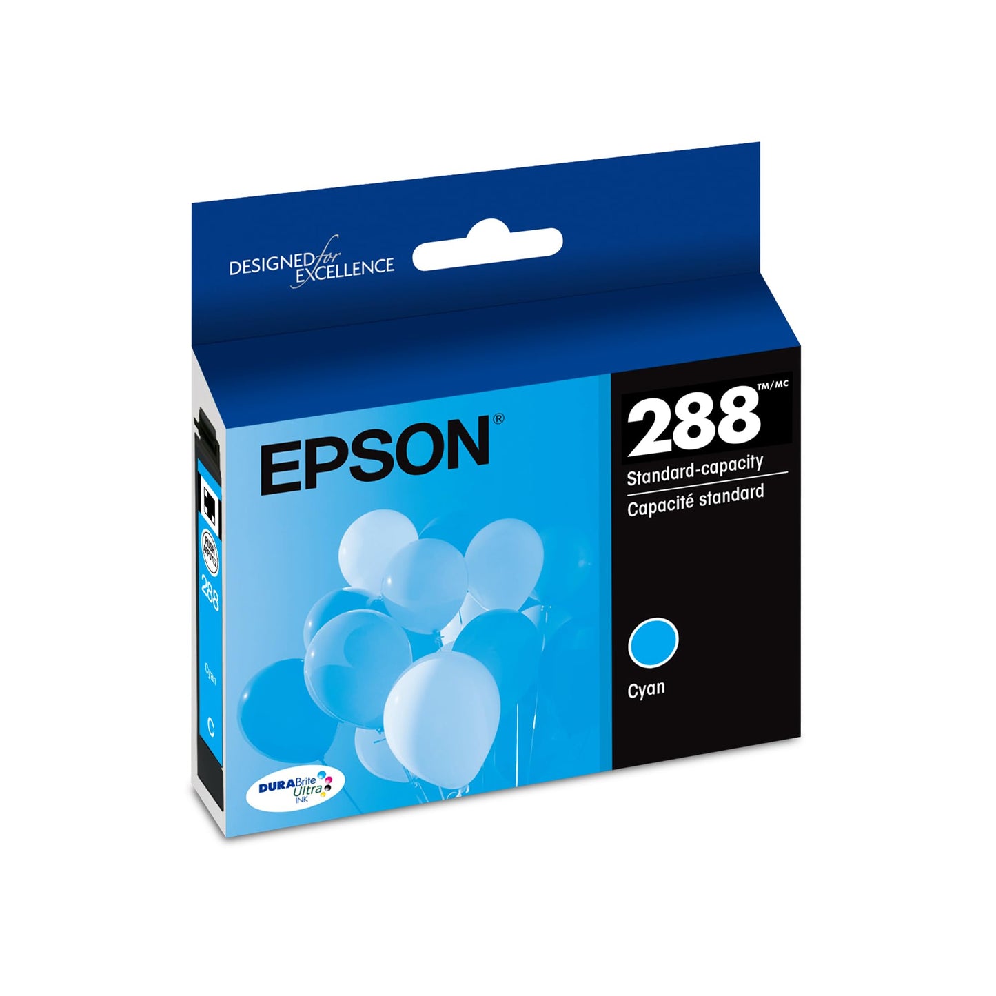EPSON 288 DURABrite Ultra Ink Standard Capacity Cyan Cartridge (T288220-S) Works with Expression XP-330, 430, 434, 340, 440, 446