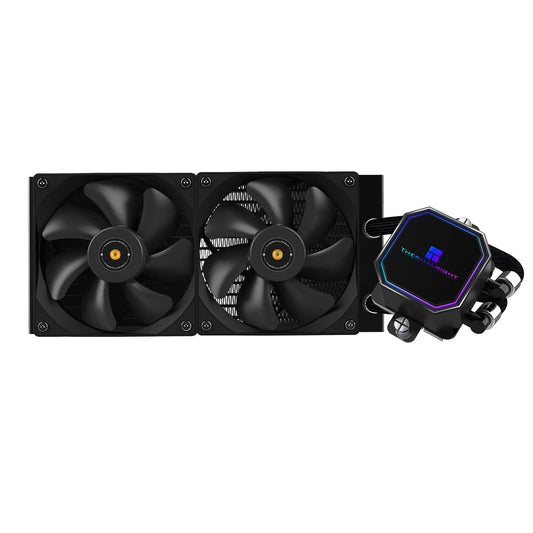 Thermalright Frozen Prism 240 Black AIO Water Cooler,Liquid CPU Cooler, 2×120mm PWM Fans Water Cooling System,1850RPM High Speed,Compatible