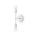 BRIGHTTIA 2 Light Wall Sconce - Modern Minimalist Bathroom Vanity and Hallway Lighting - Mid Century Industrial Exposed Bulb Wall Lamp - Flush Mount