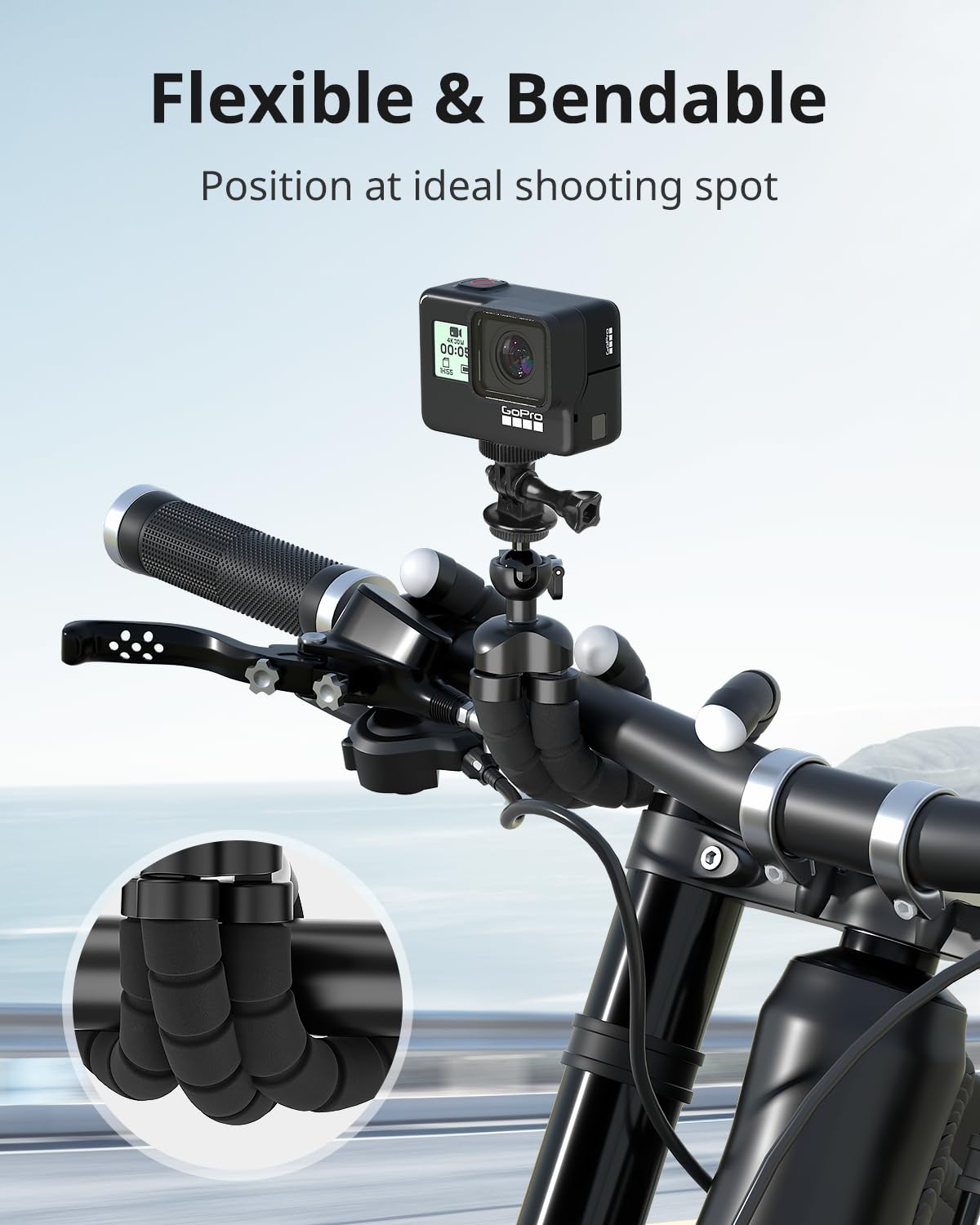UBeesize Flexible Mini Phone Tripod, Portable and Adjustable Camera Stand Holder with Wireless Remote and Universal Clip, Compatible with Cellphones