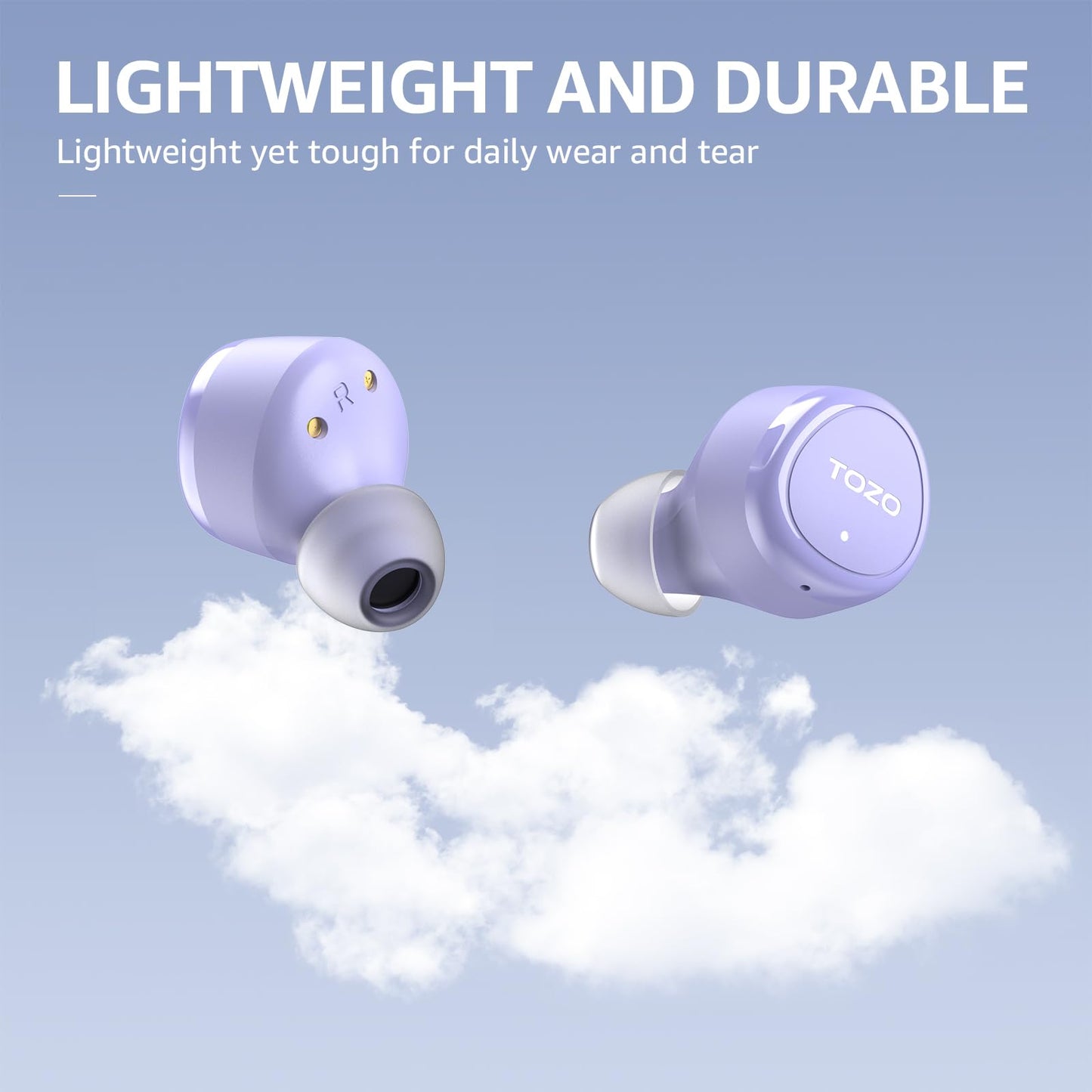 TOZO Wireless Earbuds Bluetooth 5.3 Ergonomic Light Weight in Ear Headphone