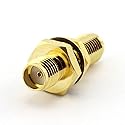DGZZI 2-Pack RF Coaxial Adapter with Waterproof Gasket SMA Coax Jack Connector SMA Female to SMA Female