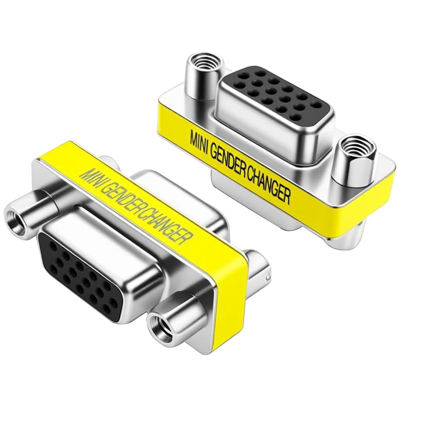 AYECEHI VGA Coupler 5-Pack 15 Pin VGA SVGA Female to Female Mini Gender Changer Coupler Adapter