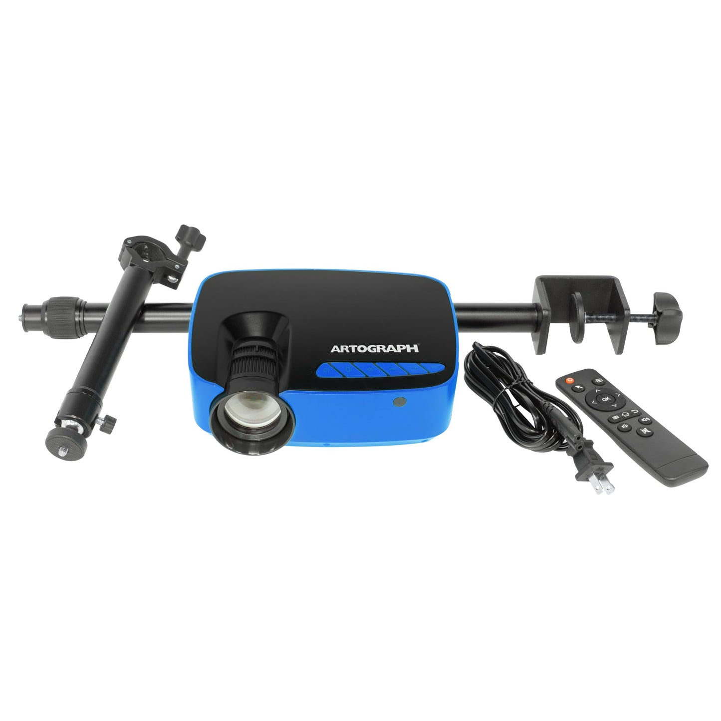 Artograph Flare 100 Digital Art Projector with Adjustable Monopod Stand, Blue/Black - 1080p Native Resolution, Built-In Art Grids for Drawing