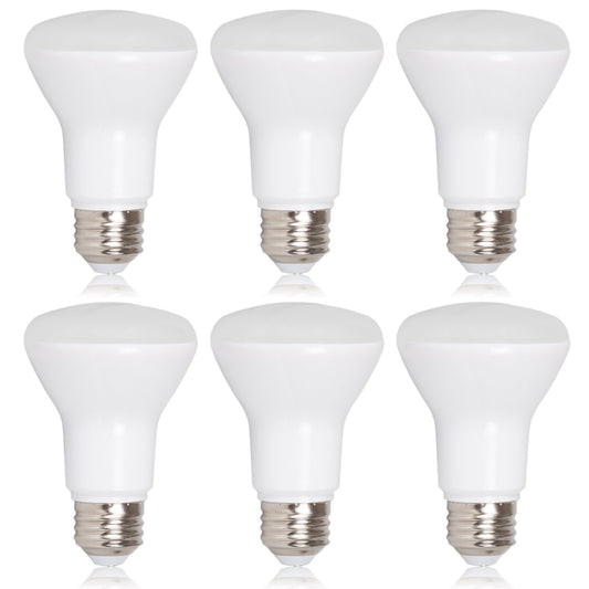 Maxxima LED BR20 Bulbs, Dimmable, 7W, 600 Lumens, Warm White 3000K, 6 Pack