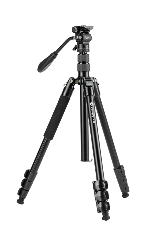 Fotopro 73" Camera Tripod, Aluminum Compact Travel Tripod and Monopod with 360° Ball Head Quick Release Plate, Professional Camera Tripod for DSLR