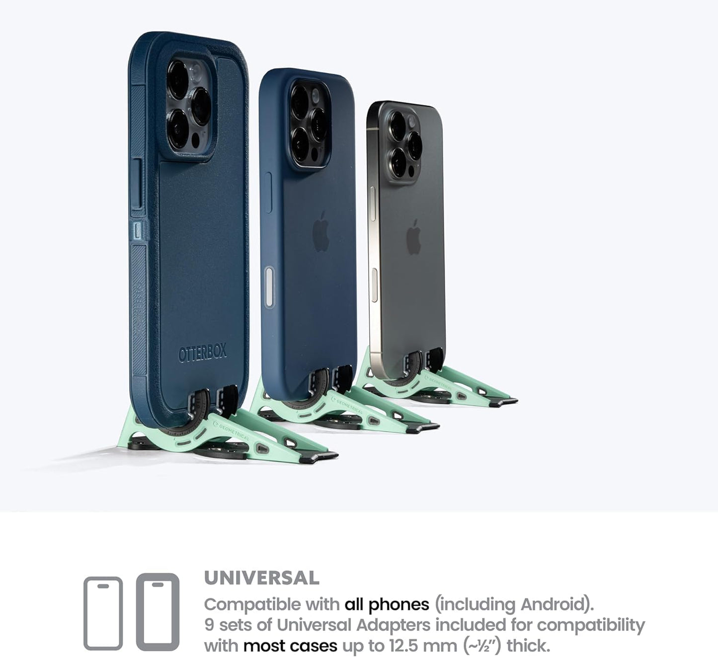 GEOMETRICAL Pocket Tripod PROv2 - Card-Size Stand, for iPhone, Jasper Green Universal Kit