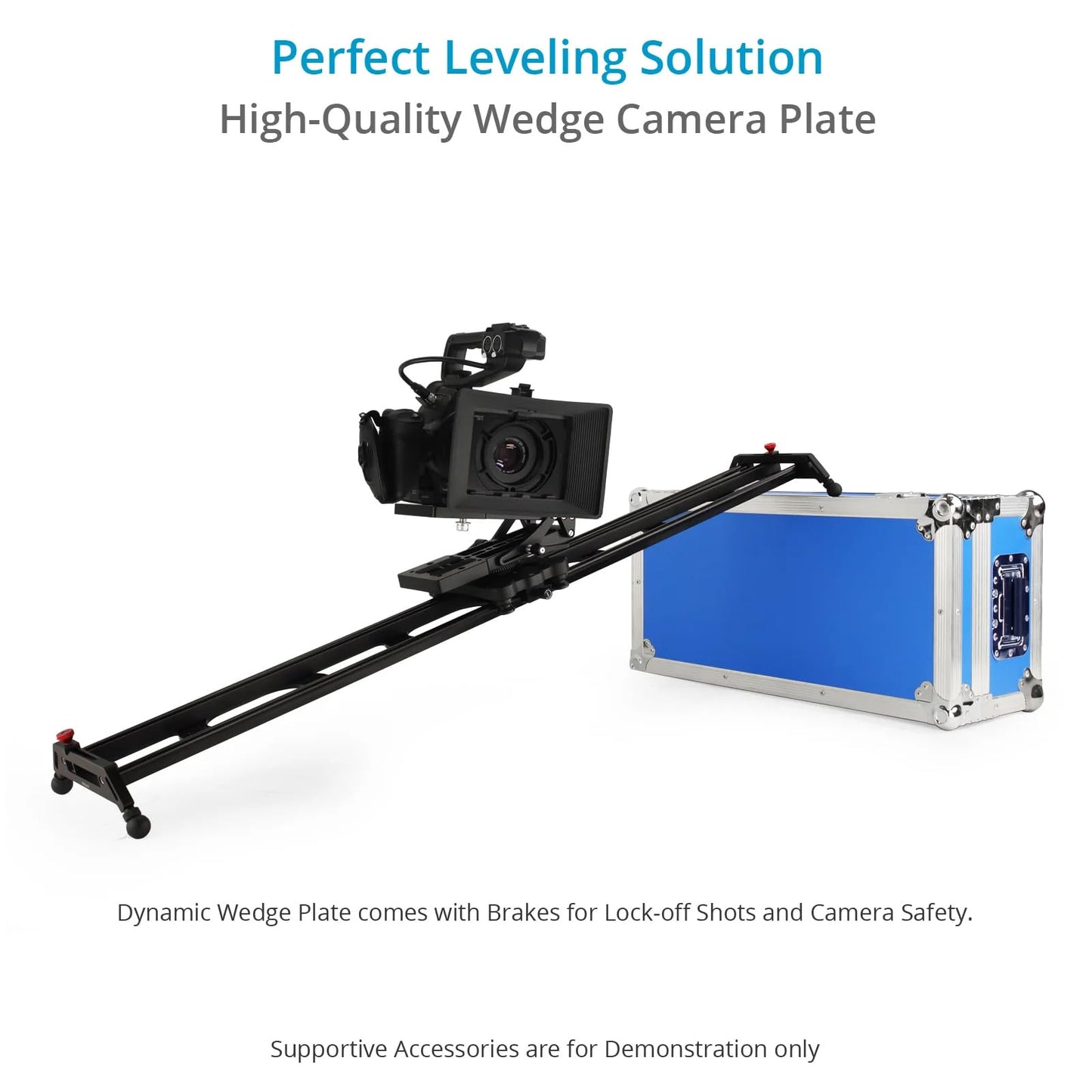 PROAIM Dynamic Wedge Pan/Tilt Camera Plate. Payload: 20kg/44lb. 0-90° Tilt Angle & 35-70° Pan Adjustment. Includes Bubble Level & Locking Levers